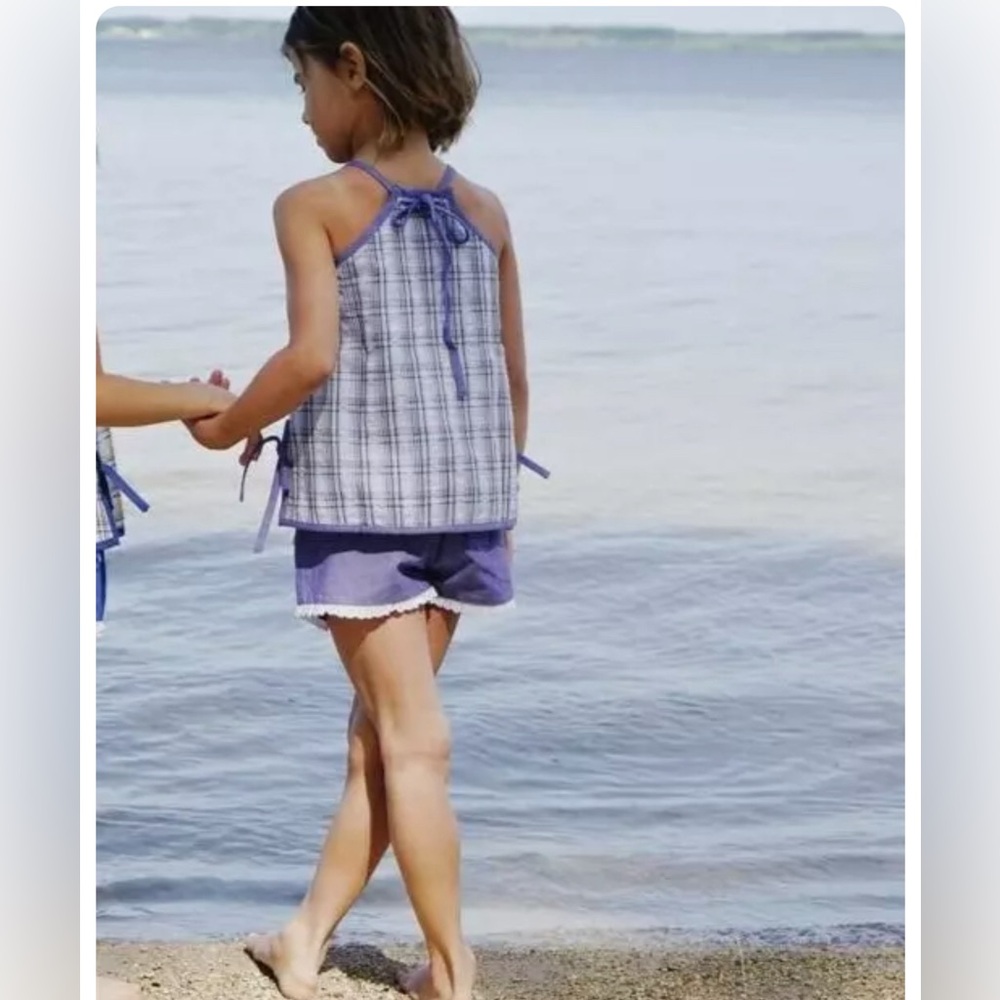 4t WELL DRESSED WOLF PICNIC PURPLE PLAID GIRLS OUTFIT